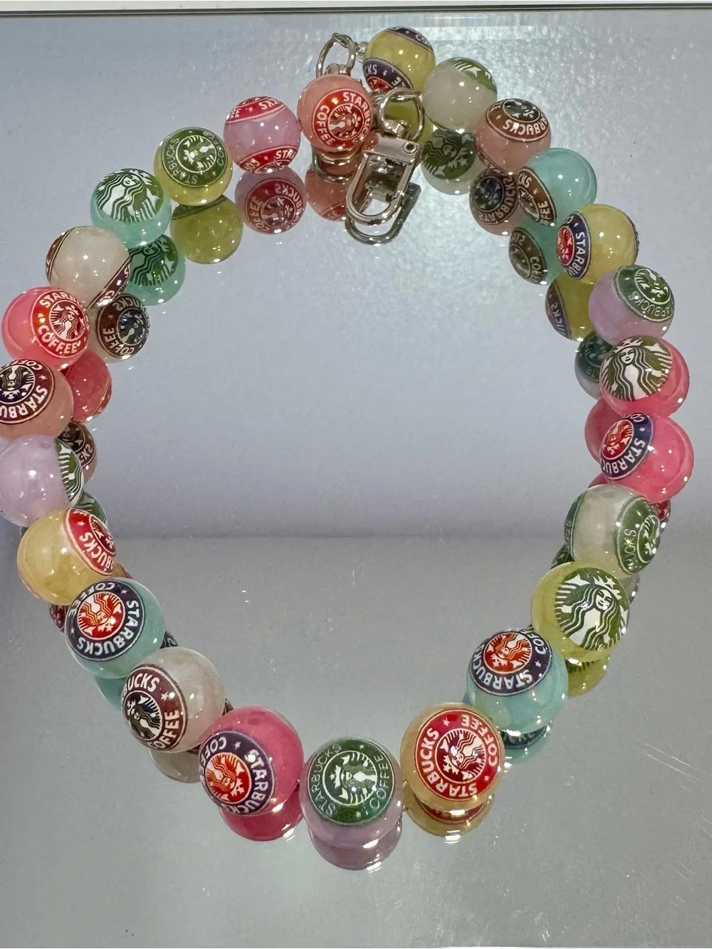 New Multicolor Starbies Beaded Bag Chain 18 inches